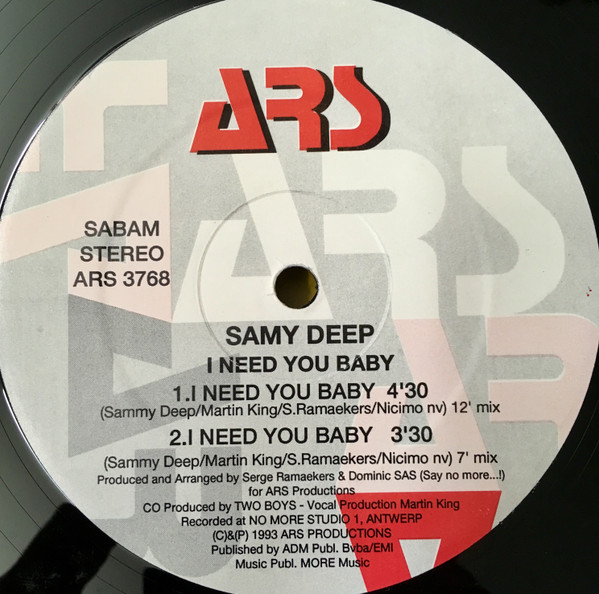 Samy Deep - I Need You Baby | ARS Productions (ARS 3768)