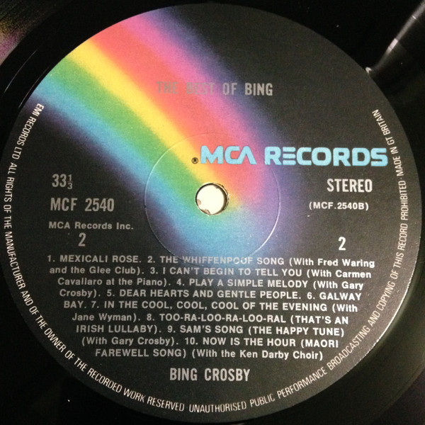 Bing Crosby - The Best Of Bing | MCA Records (MCF 2540) - 4