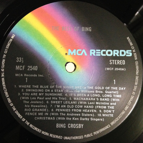 Bing Crosby - The Best Of Bing | MCA Records (MCF 2540) - 3