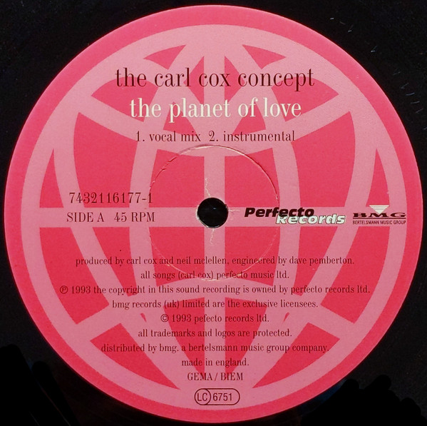 The Carl Cox Concept - The Planet Of Love | Perfecto (7432116177-1) - 3