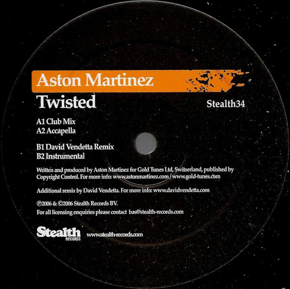 Aston Martinez - Twisted | Stealth Records (Stealth34) - 2 Aston Martinez - Twisted | Stealth Records (Stealth34) - 2