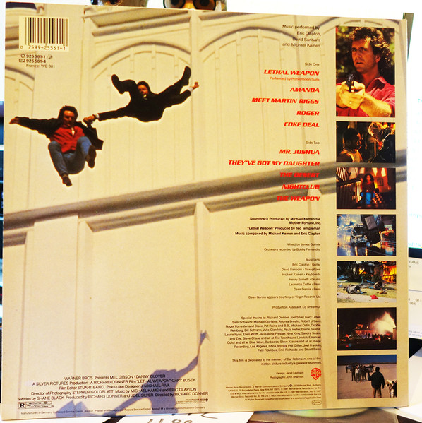 Michael Kamen , David Sanborn , Eric Clapton And Honeymoon Suite - Lethal Weapon: Original Motion Picture Soundtrack | Warner Bros. Records (925 561-1) - 2