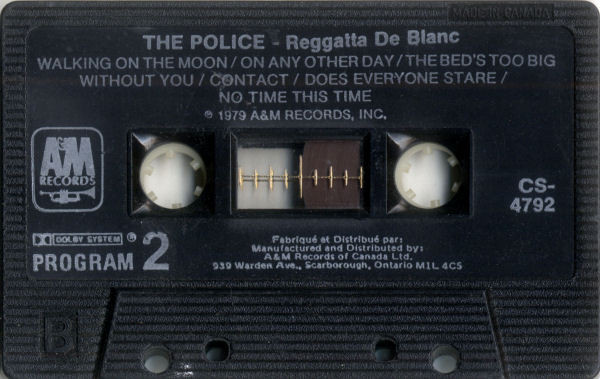 The Police - Reggatta De Blanc [Cassette] | A&M Records (CS-4792) - 4