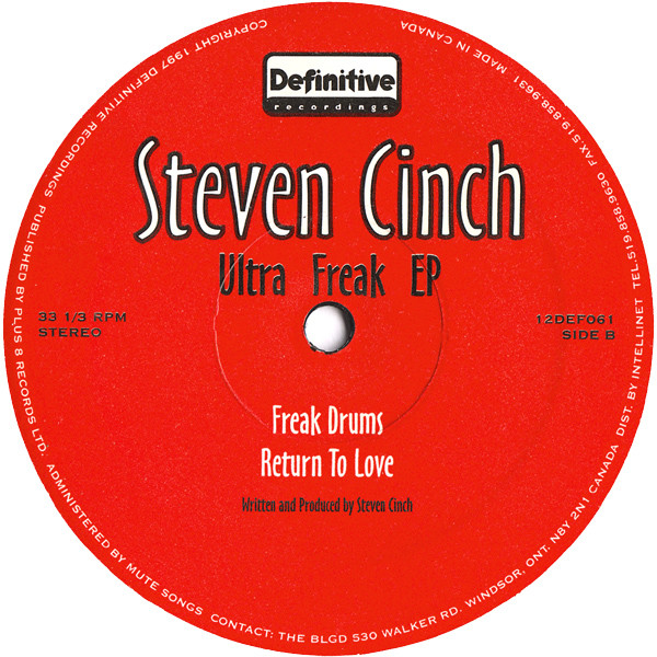 Stephen Cinch - Ultra Freak EP | Definitive Recordings (12DEF061) - 2