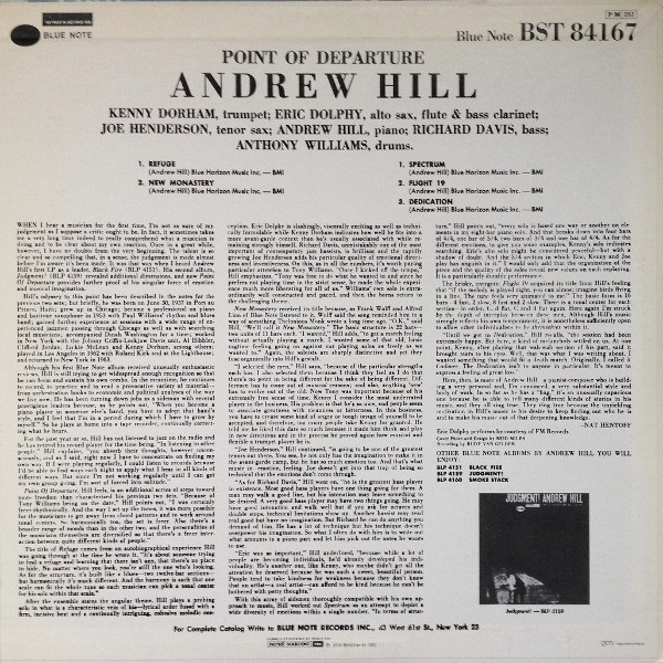 Andrew Hill - Point Of Departure | Blue Note (BST 84167) - 4