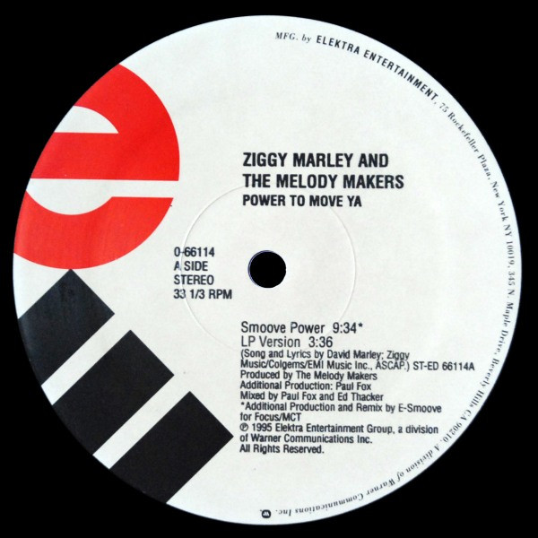 Ziggy Marley And The Melody Makers - Power To Move Ya | Elektra (0-66114) - 3