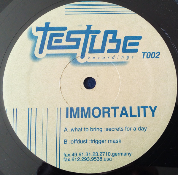 Immortality - Immortality Volume One | Testube Recordings (T002)