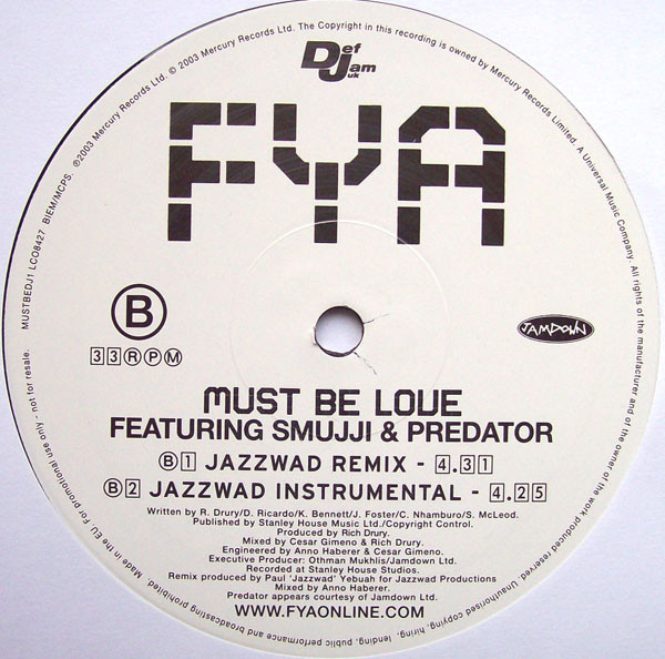 FYA - Must Be Love | Def Jam UK (MUSTBEDJ1) - 2 FYA - Must Be Love | Def Jam UK (MUSTBEDJ1) - 2