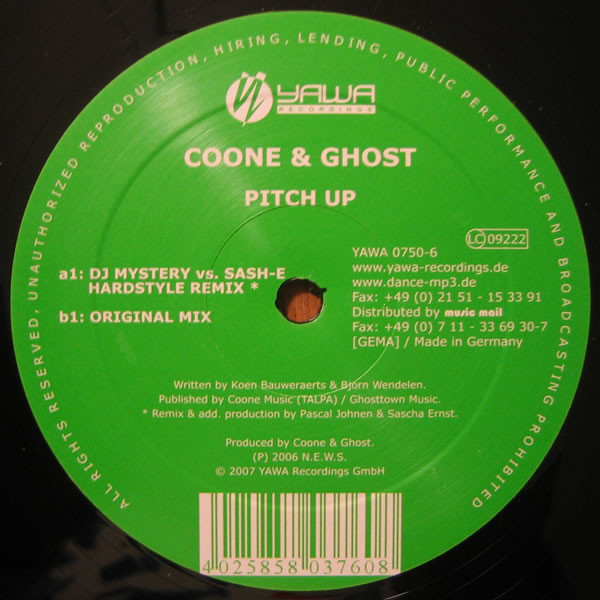 DJ Coone & DJ Ghost - Pitch Up | YAWA Recordings (YAWA 0750-6) - 2