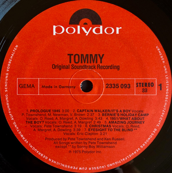 Various - Tommy (Original Soundtrack Recording) | Polydor (2625 028) - 4 Various - Tommy (Original Soundtrack Recording) | Polydor (2625 028) - 4