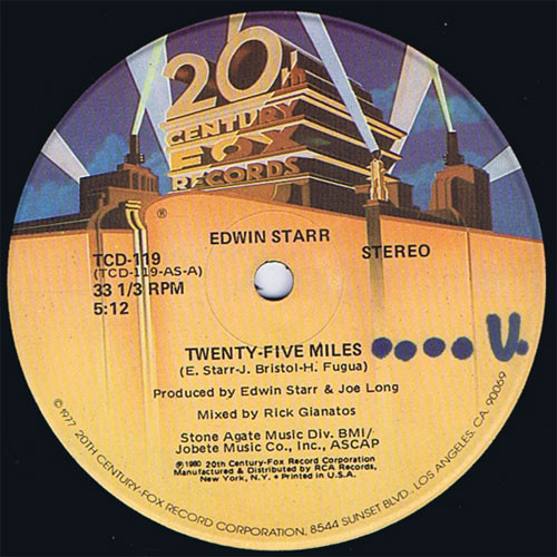 Edwin Starr - Twenty-Five Miles | 20th Century Fox Records (TCD-119) - main