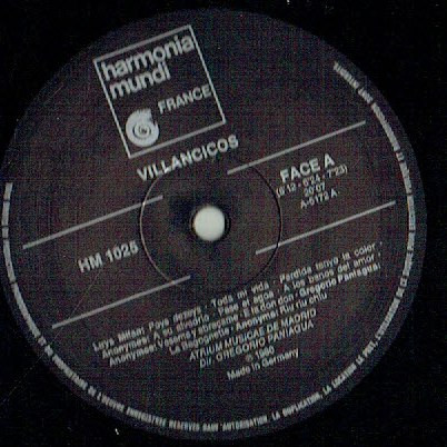 Atrium Musicae De Madrid , Gregorio Paniagua - Villancicos - Chansons Populaires Espagnoles Des 15e Et 16e Siècles [Vinyl] | Harmonia Mundi France (HM 1025) - 2