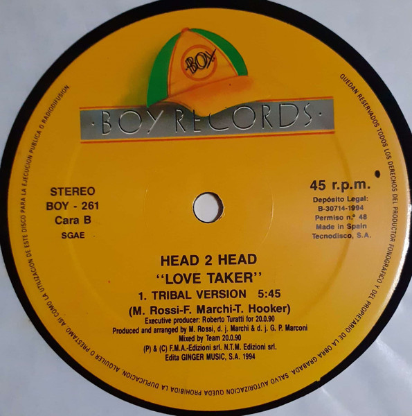 Head 2 Head - Love Taker | Boy Records (BOY - 261) - 3