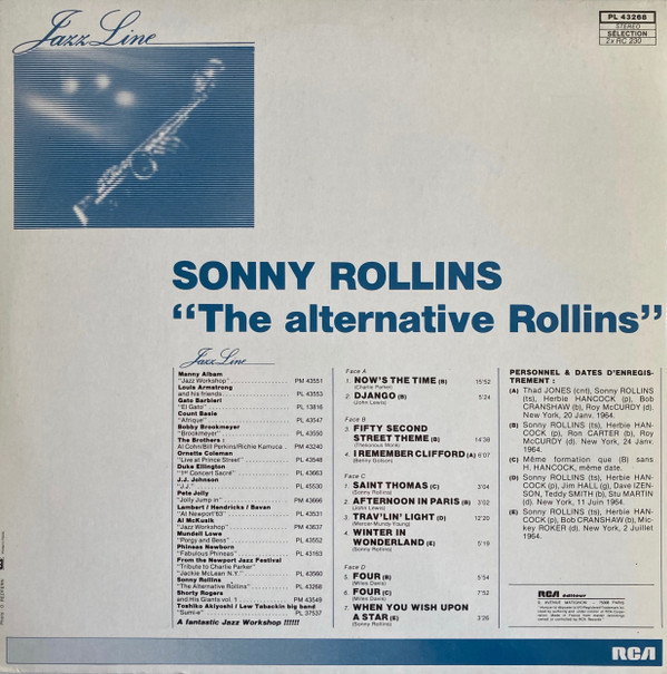 Sonny Rollins - The Alternative Rollins | RCA (PL 43268) - 2