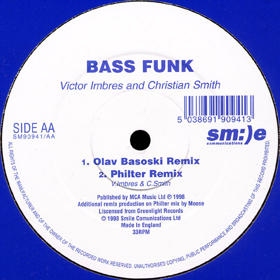 Victor Imbres And Christian Smith - Bass Funk | Sm:)e Communications (SM90941) - 3