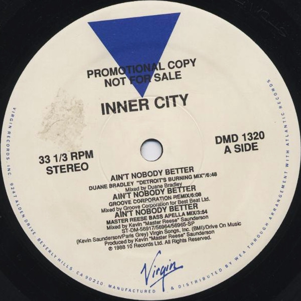 Inner City - Ain't Nobody Better | Virgin (DMD 1320) - main