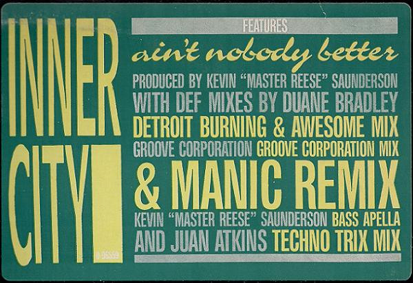 Inner City - Ain't Nobody Better | Virgin (DMD 1320) - 3