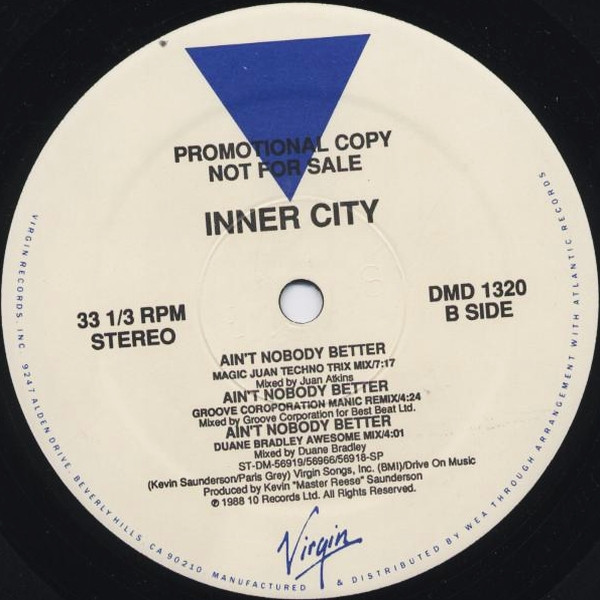 Inner City - Ain't Nobody Better | Virgin (DMD 1320) - 2
