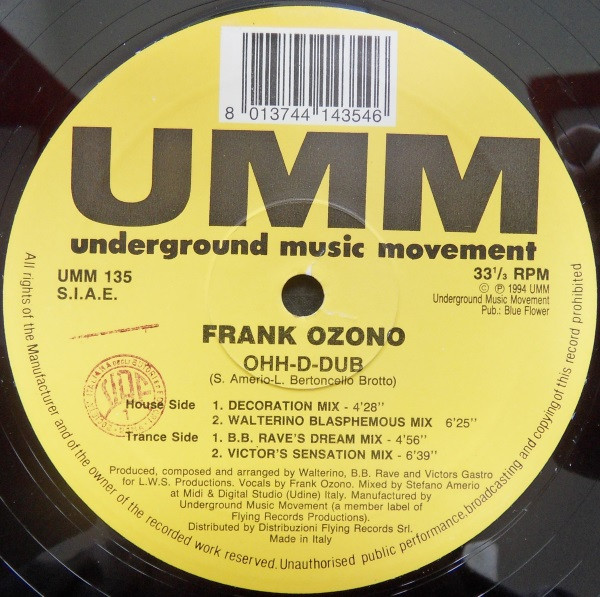 Frank Ozono - Ohh-D-Dub | UMM (UMM 135)