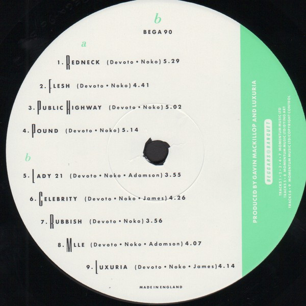 Luxuria - Unanswerable Lust | Beggars Banquet (BEGA 90) Luxuria - Unanswerable Lust | Beggars Banquet (BEGA 90)