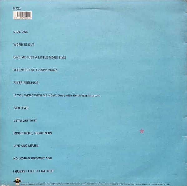 Kylie Minogue - Let's Get To It | PWL Records (HF21) - 2 Kylie Minogue - Let's Get To It | PWL Records (HF21) - 2