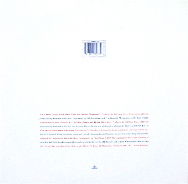 Pet Shop Boys - Go West | Parlophone (12R 6356) - 2