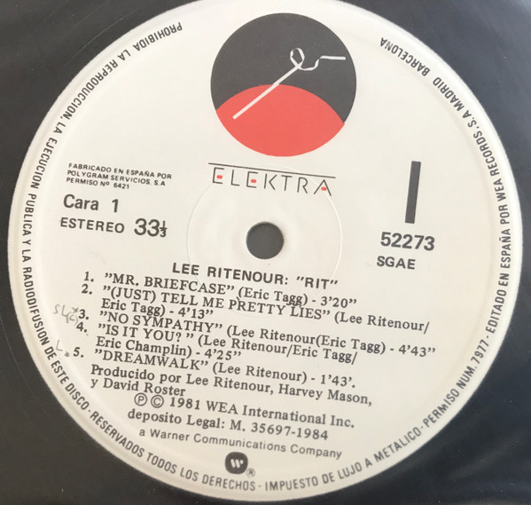 Lee Ritenour - Rit | Elektra (LB 52273) - 4