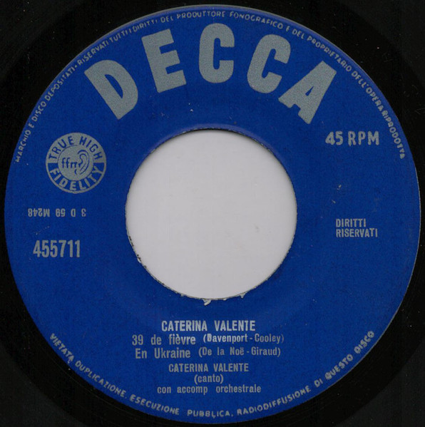Caterina Valente Con Jo Boyer Et Son Orchestre - 39 De Fièvre / En Ukraine | Decca (455.711) - 4
