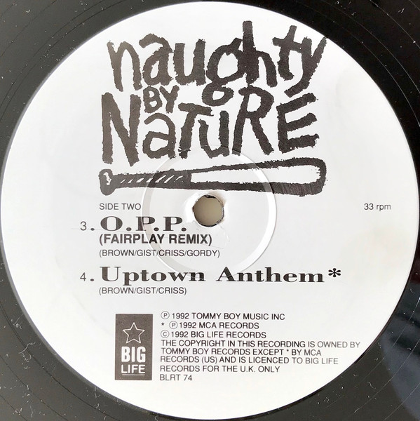 Naughty By Nature - O.P.P. Remixes | Big Life (BLRT 74) - 4