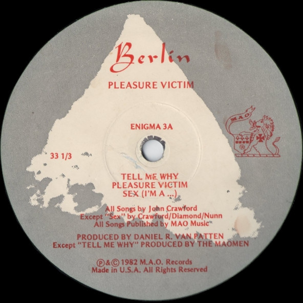 Berlin - Pleasure Victim | M.A.O. Records (Enigma 3) - 3 Berlin - Pleasure Victim | M.A.O. Records (Enigma 3) - 3