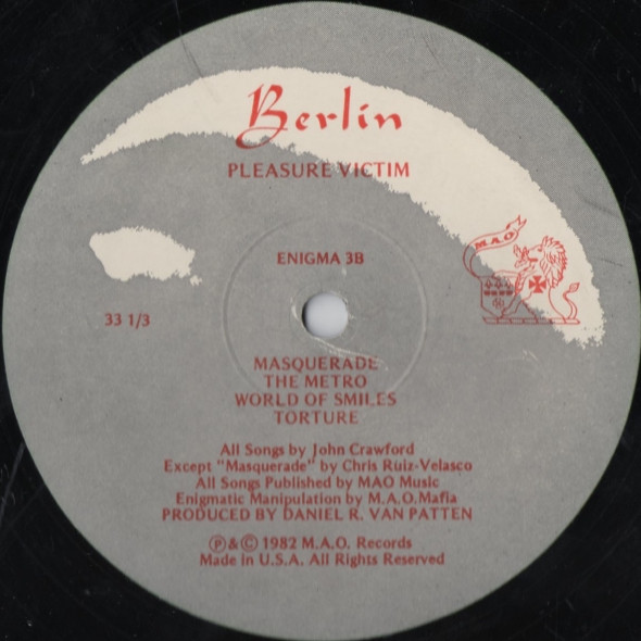 Berlin - Pleasure Victim | M.A.O. Records (Enigma 3) - 4 Berlin - Pleasure Victim | M.A.O. Records (Enigma 3) - 4