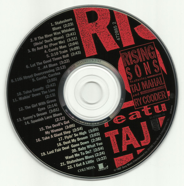 Rising Sons Featuring Taj Mahal And Ry Cooder - Rising Sons Featuring Taj Mahal And Ry Cooder | Columbia (COL 472865 2) - 3 Rising Sons Featuring Taj Mahal And Ry Cooder - Rising Sons Featuring Taj Mahal And Ry Cooder | Columbia (COL 472865 2) - 3