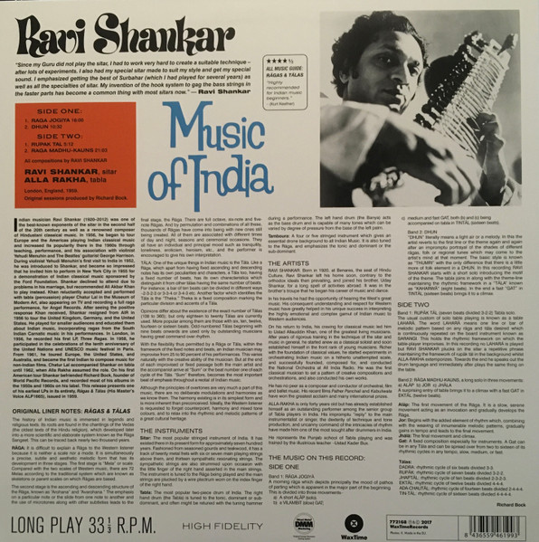 Ravi Shankar , Alla Rakha - Rāgas And Tālas | WaxTime (772168) - 2
