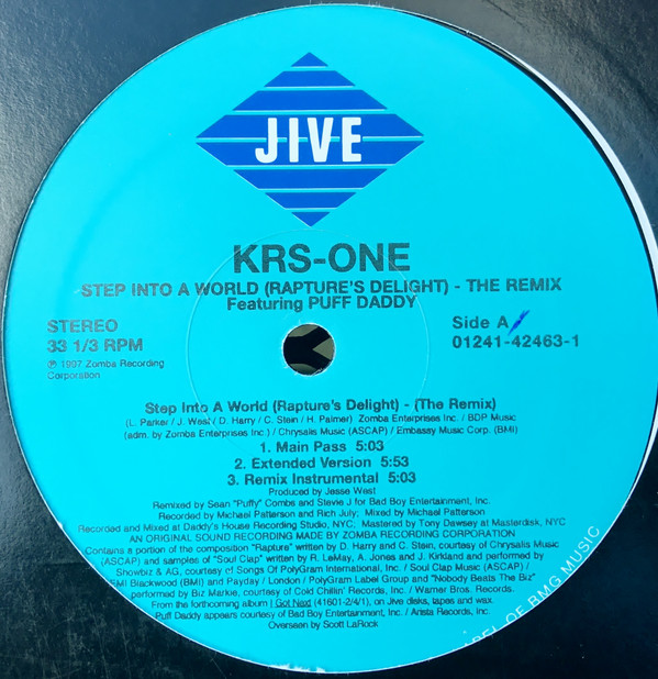 KRS-One - Step Into A World (Rapture's Delight) (The Remix) | Jive (01241-42463-1) - 2