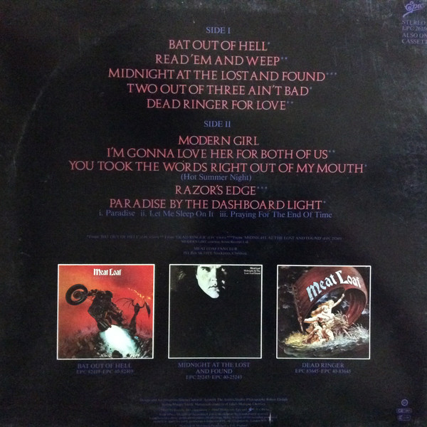 Meat Loaf - Hits Out Of Hell | Epic (EPC 26156) - 2 Meat Loaf - Hits Out Of Hell | Epic (EPC 26156) - 2