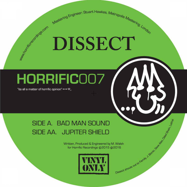 Dissect - Bad Man Sound / Jupiter Shield | Horrific Recordings (HORRIFIC 007) - 2