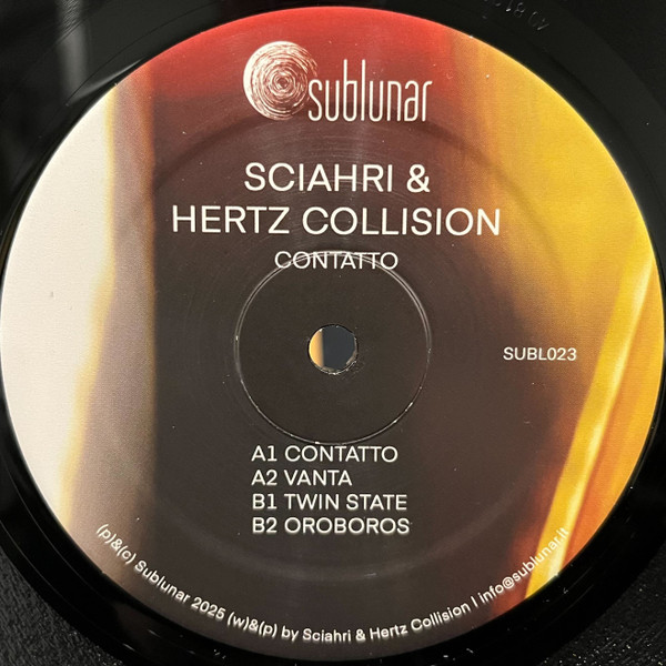 Sciahri & Hertz Collision - Contatto | Sublunar (SUBL023) - main