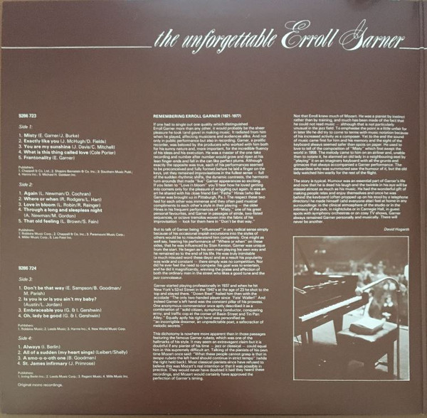 Erroll Garner - The Unforgettable Erroll Garner | Mercury (6641 589) - 2 Erroll Garner - The Unforgettable Erroll Garner | Mercury (6641 589) - 2