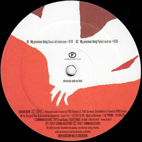 Llorca With Lady Bird - My Precious Thing | F Communications (F 141 PROMO) - 2 Llorca With Lady Bird - My Precious Thing | F Communications (F 141 PROMO) - 2