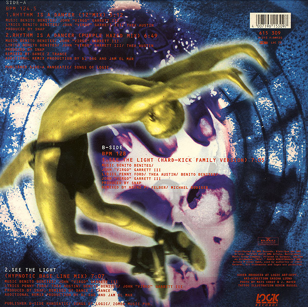 Snap! - Rhythm Is A Dancer | Logic Records (615 309) - 2 Snap! - Rhythm Is A Dancer | Logic Records (615 309) - 2
