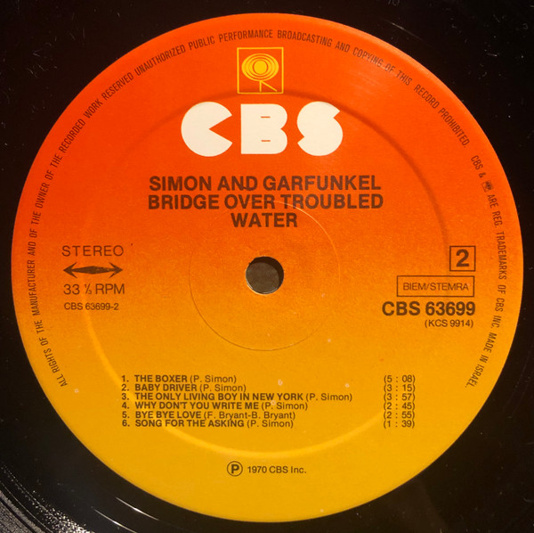 Simon & Garfunkel - Bridge Over Troubled Water | CBS (63699) - 4