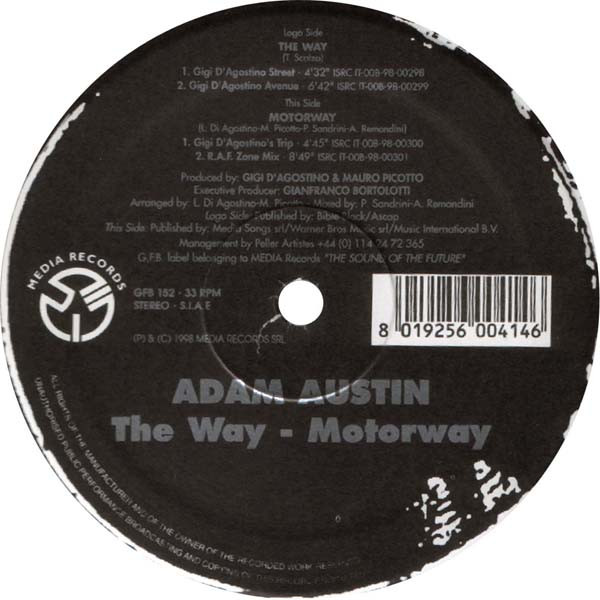 Adam Austin - The Way - Motorway | GFB Records (GFB 152) Adam Austin - The Way - Motorway | GFB Records (GFB 152)