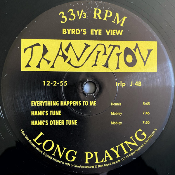 Donald Byrd - Byrd's Eye View | Transition (00602445852253) - 4