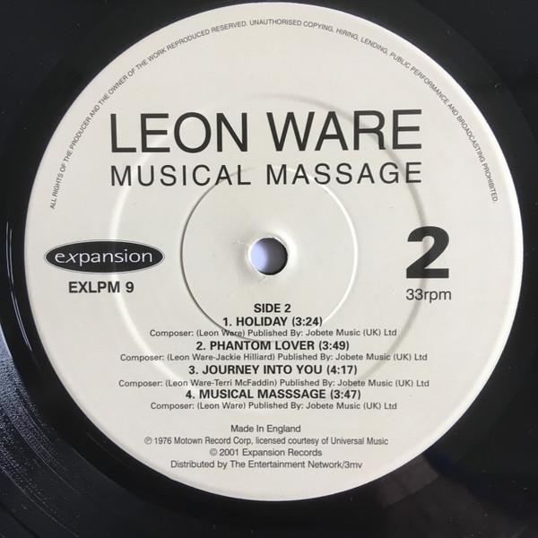 Leon Ware - Musical Massage | Expansion (EXLPM 9) - 4