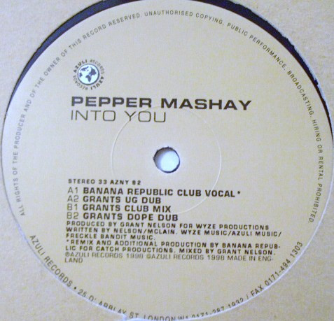 Pepper Mashay - Into You (Banana Republic / Grant Nelson Mixes) | Azuli Records (AZNY 82)