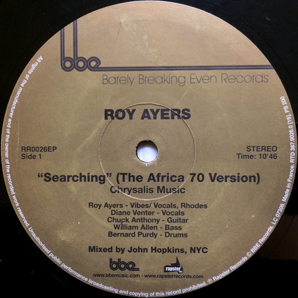 Roy Ayers - Searching / Brand New Feeling | Rapster Records (RR0026 EP)