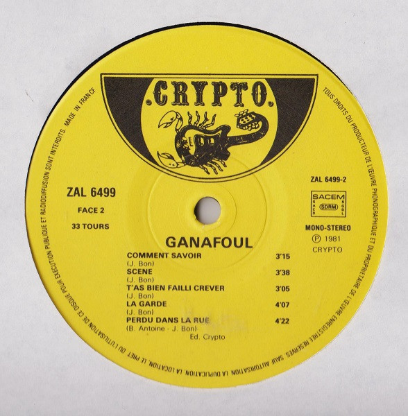 Ganafoul - T'as Bien Failli Crever! | Crypto (ZAL 6499) - 4
