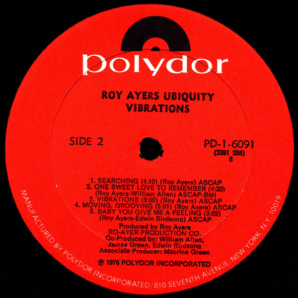 Roy Ayers Ubiquity - Vibrations | Polydor (PD-1-6091) - 3