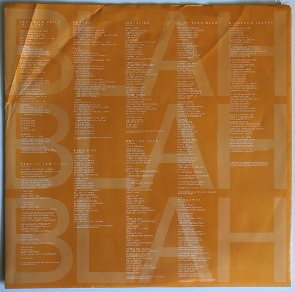 Iggy Pop - Blah-Blah-Blah | A&M Records (SP 5145) - 4