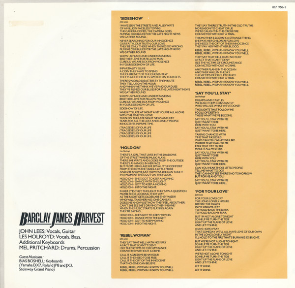 Barclay James Harvest - Victims Of Circumstance | Polydor (817 950-1) - 3